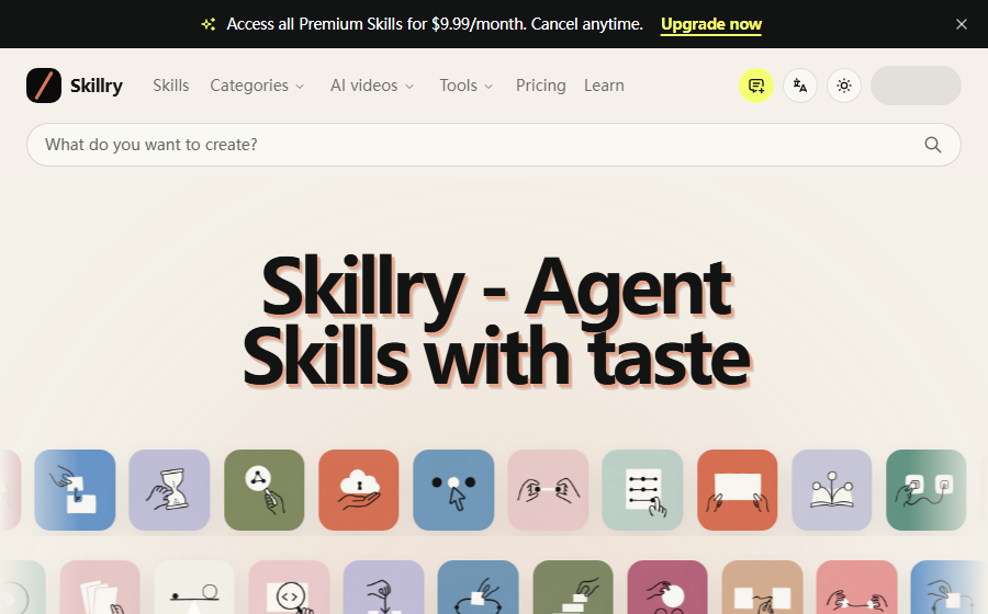 Skillry 官网截图